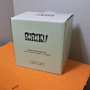 New Ri-Ri-Ku Resin Coasters Set of 4
